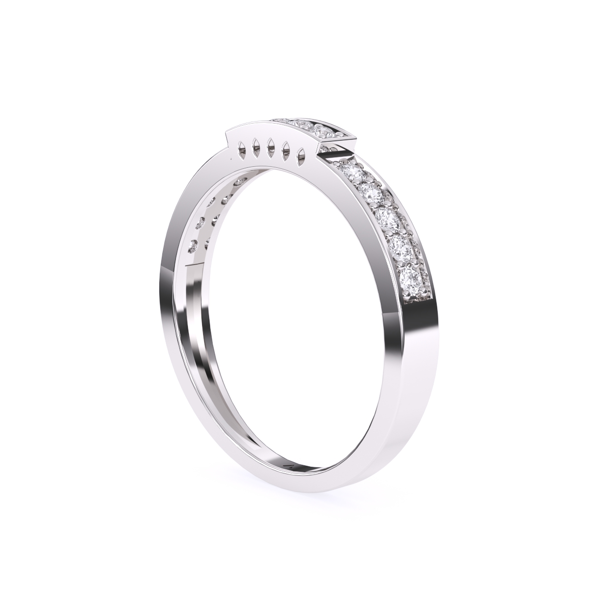Luxurious Round Diamond Wedding Band